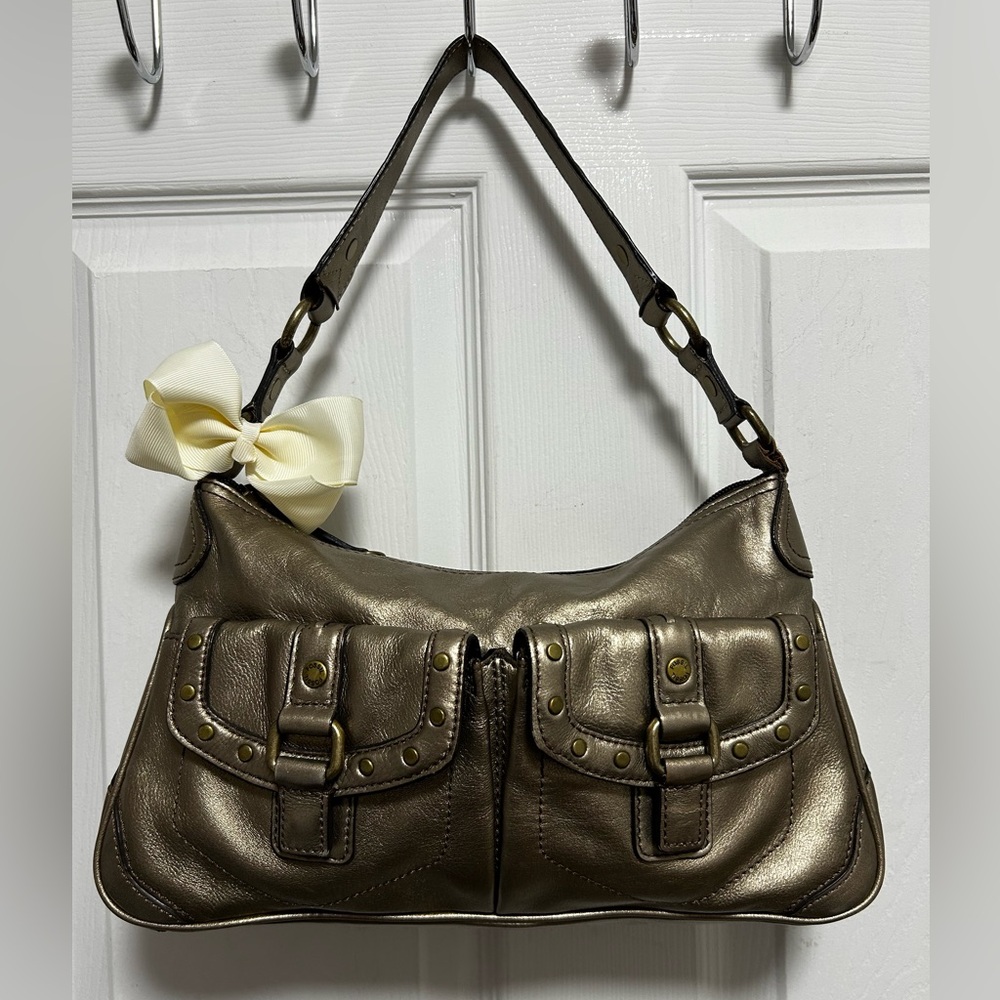 Fossil Metallic Brown Shoulder Bag